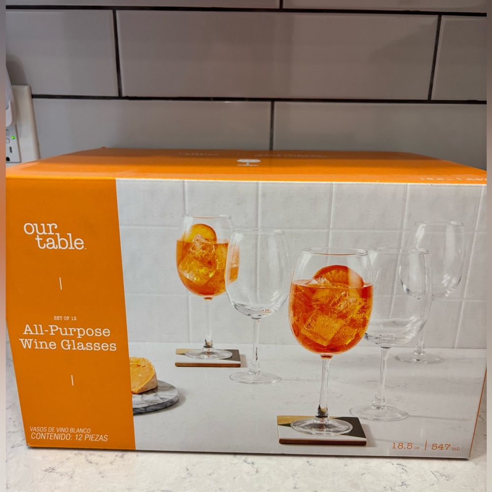 NEW in Box All-Purpose Wine Glasses - Set of 12